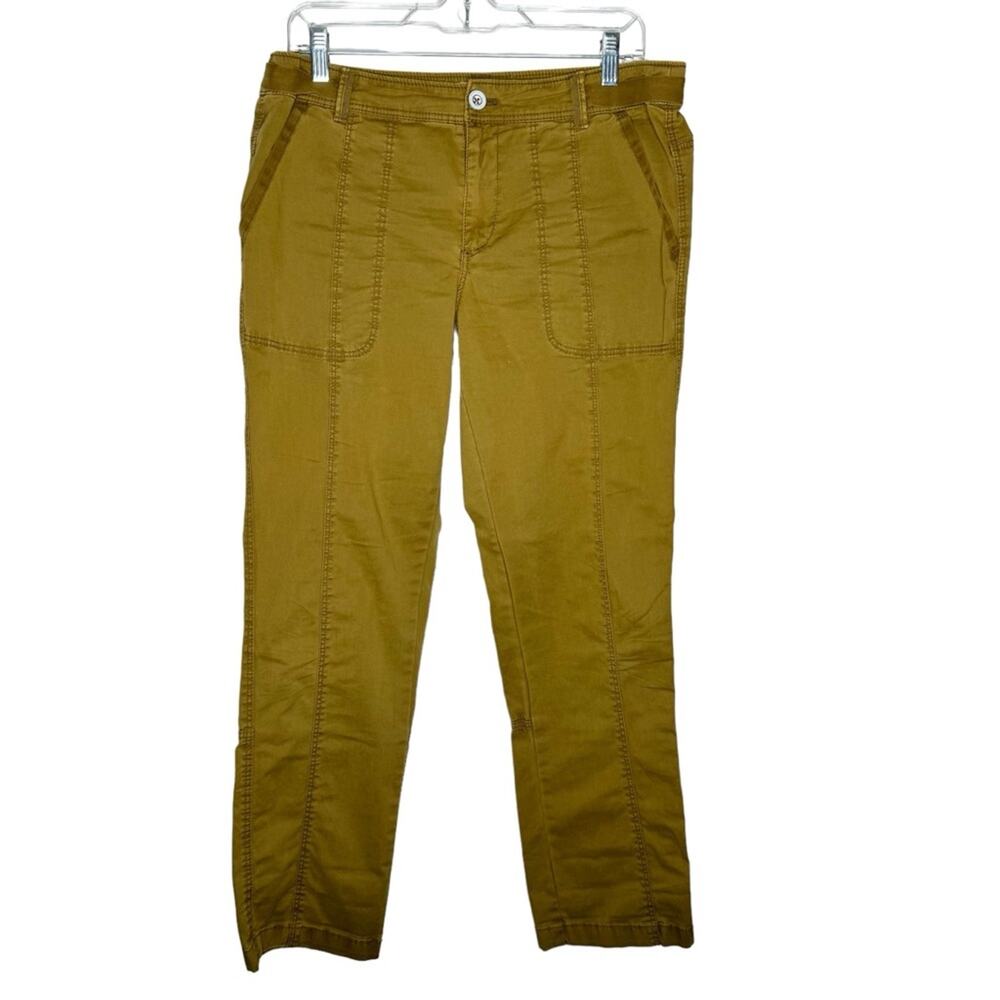 HEI HEI / Anthro mustard yellow green straight leg cargo khaki pants / 30